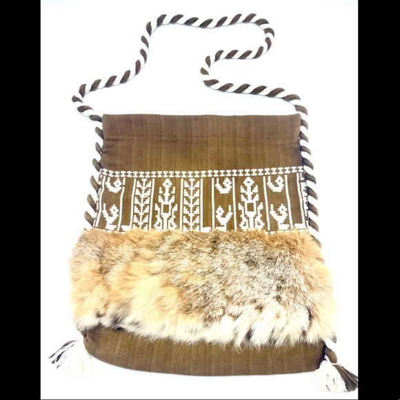 VINTAGE Fur and Textile Purse - Picture 5 of 8